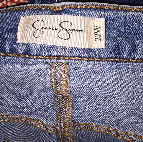 Jessica Simpson‎ Stretch Maxi Mermaid Women's Open Book Blue Denim Maxi Skirt 22 - Picture 9 of 10